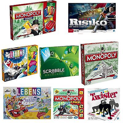 Brettspiel-Klassiker Monopoly Risiko Spiel des Lebens Twister Scrabble NEU