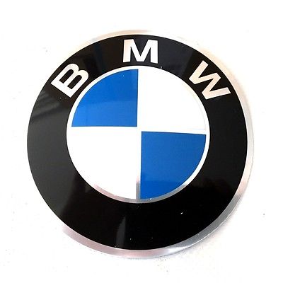 BMW Emblem Plakette selbstklebend = 82mm = Aufkleber = Logo Felgenaufkleber
