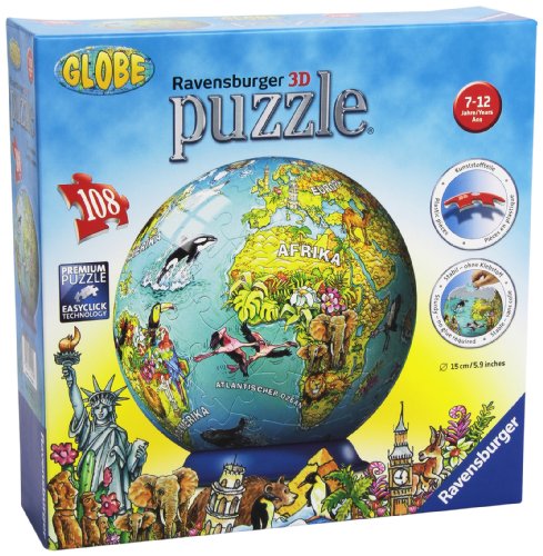 Ravensburger 12202-Illustrierte Kindererde-Puzzleball 108 Teile