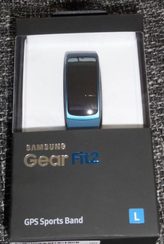 Samsung Gear Fit 2 Smartwatch Pulssensor GPS Benachrichtigungen Blau Gr L in OVP