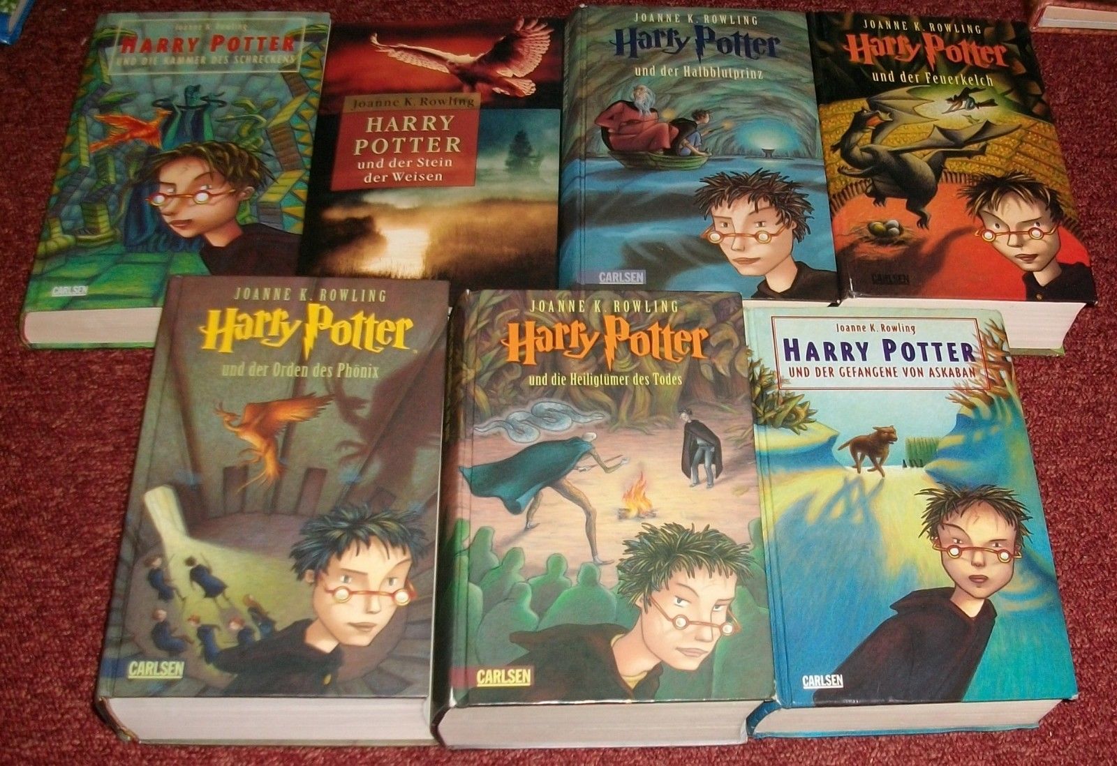 7x Harry Potter - Bände 1 bis 7  - von Joanne K. Rowling