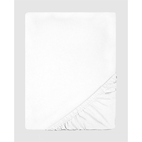 Spannbettlaken Jersey Baumwolle | viele Farben alle Größen | Spannbetttuch für Standardmatratzen | 140 x 200 bis 160 x 200 CelinaTex 0002801 Lucina schnee-weiß