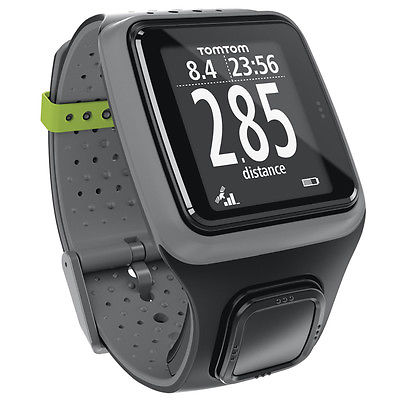 TomTom Runner GPS-Sportuhr grey mit Herzfrequenzmesser wasserdicht