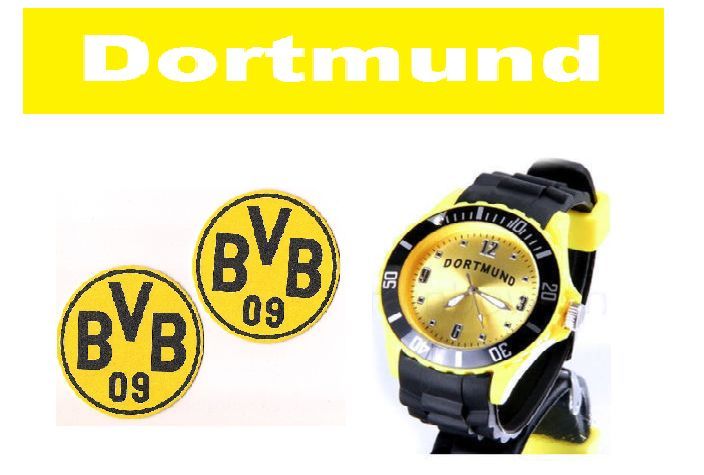 Städte Uhr Dortmund & 2 x Borussia Dortmund BVB 09 Bierdeckel