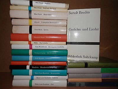 Sammlung - 20 Stück Bibliothek Suhrkamp, Frisch, Hesse, Kästner, Miller...