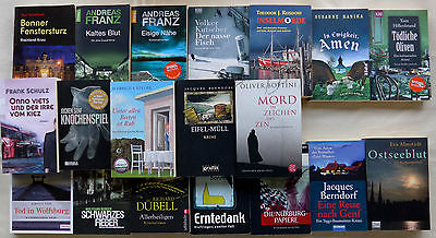 Bücherpaket 21 deutsche regionale Krimis / Eifelkrimi Allgäu-Krimi Küsten-Krimi