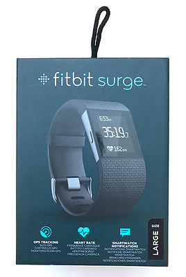 Fitbit SURGE Fitness-Tracker Touchscreen Watch in schwarz Gr. L, OVP