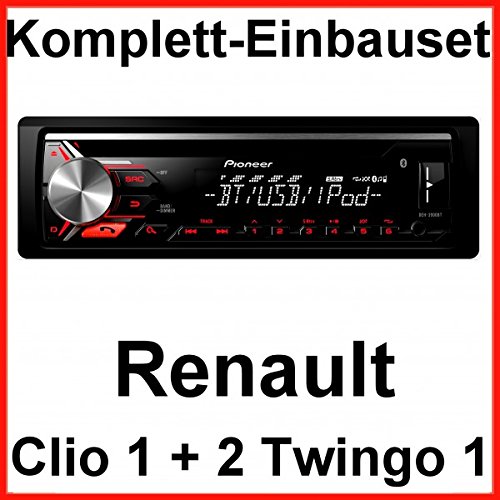 Komplett-Set Renault Clio 1 2 Twingo 1 DEH-3900BT Autoradio USB Bluetooth CD MP3