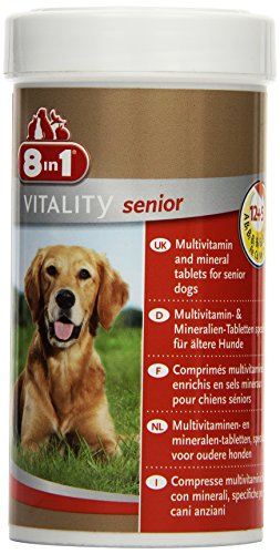 8in1 Multi Vitamin Tabletten Senior, zur Nahrungsergänzung bei älteren Hunden, 1 Dose (1 x 70 Tabletten)