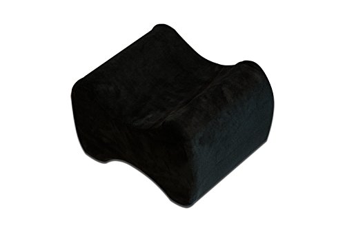Bonmedico® Orthopädisches Knie-Kissen für Seitenschläfer, sorgt für Druckentlastung und ermöglicht eine ergonomische Schlafposition, in Schwarz/ Black