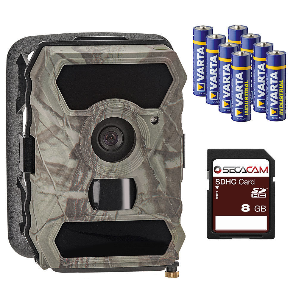Wildkamera Überwachungskamera SecaCam HomeVista Full HD, Weitwinkel Premium Pack