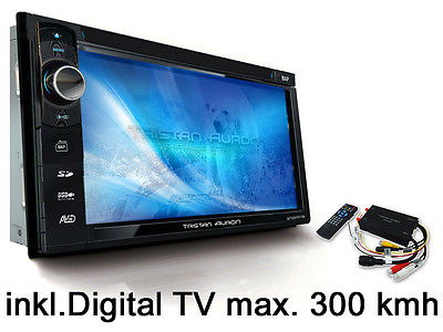 BLUETOOTH AUTORADIO 2 Din Doppel DVD USB MP3 DVB-T TV Navigation mit Bildschirm