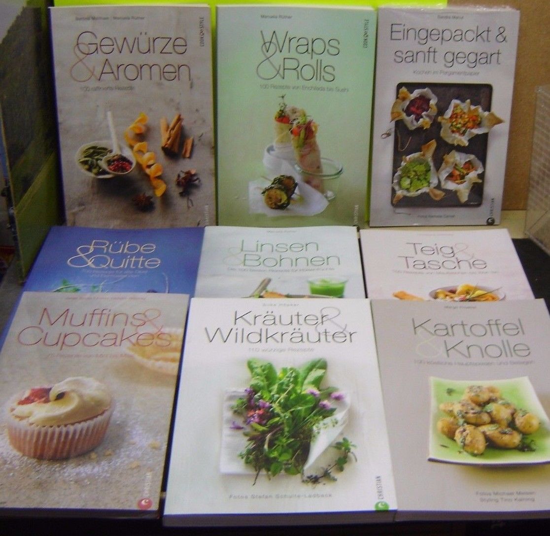Buch 9 verschiedene Kochbücher vom Christian Verlag 