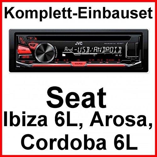 Komplett-Set Seat Ibiza 6L Arosa Cordoba JVC KD-R471 Autoradio USB AUX CD MP3
