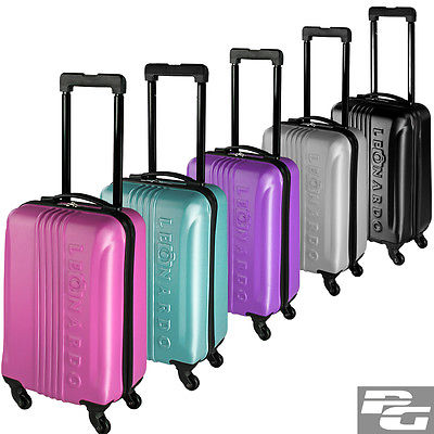 LEONARDO Koffer Reisekoffer Trolley Koffer Hartschale Handgepäck Boardcase