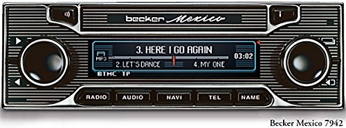 BECKER MEXICO RETRO - Radio+ Navigationssystem für Oldtimer (Mercedes, Porsche usw.) - LIMITIERTE Neuauflage - 2014/2015 - Bluetooth - MAP V6.0