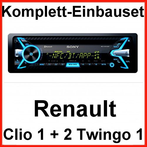 Komplett-Set Renault Clio 1 2 Twingo 1 Sony MEX-N5100BT Autoradio USB Bluetooth