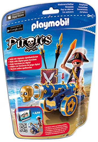 PLAYMOBIL 6164 - Blaue App-Kanone mit Piraten-Offizier