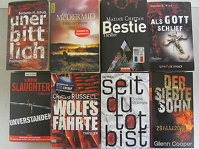 54 Bücher Taschenbücher Krimi Thriller Psychothriller Top Titel  Paket 1