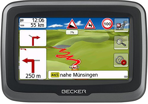 Becker mamba.4 LMU plus Motorrad-Navigationsgerät (Blendfreies 10,9 cm (4,3 Zoll) Display, 47 Länder Europas, kurvenreiche Routen) schwarz