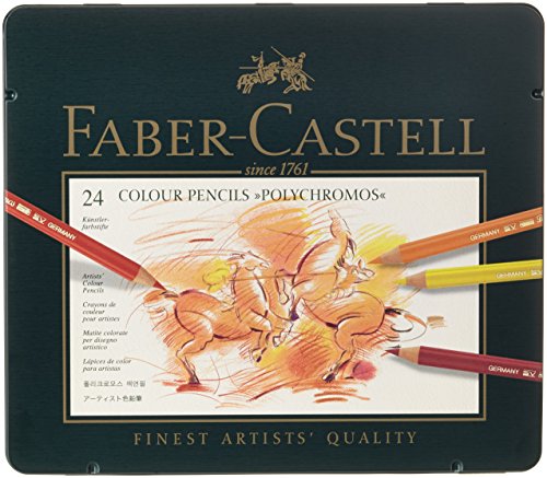 Faber-Castell 110024 - Künstlerfarbstift, 24 Polychromos Metalletui