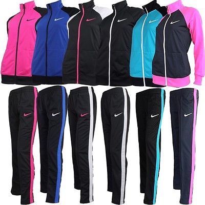 Nike RAGLAN WARM UP schwarz blau weiß pink Damen Trainingsanzug Fitness NEU