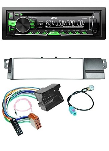 JVC KD-R469 CD MP3 USB AUX Autoradio für BMW 3er E46 (Quadlock)