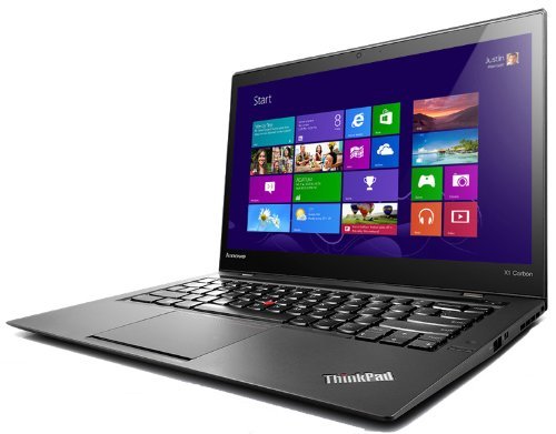 Lenovo X1 Carbon Touch 35,5 cm (14 Zoll) Notebook (Intel Core-i7 4600U, 2,1GHz, 8GB RAM, 256GB SSD, Intel HD Graphics 4400, Win 8) schwarz (Zertifiziert und Generalüberholt)