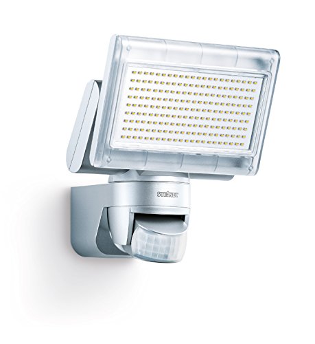 Steinel Sensor LED-Strahler XLED Home 1 silber, LED-Scheinwerfer mit 140° Bewegungsmelder und max. 14 m Reichweite, 920 Lumen Helligkeit ,Lichtfarbe 6700 K Kalt-weiß, 002688 [Energieklasse A++]