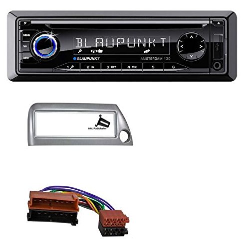 Blaupunkt Amsterdam 130 CD MP3 USB AUX Autoradio für Ford Ka (bis 2008) - silber-metallic