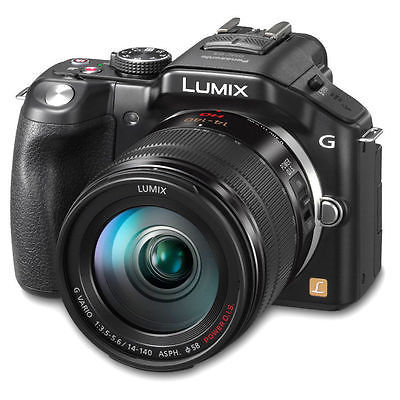 Panasonic Lumix DMC-G5 Kit mit 14-140mm Objektiv Neuware schwarz G5HEG-K