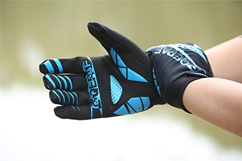 Lerway Winter MTB Handschuhe Gepolstert Race Fahrrad Handschuhe Sporthandschuhe für Radsport ,Outdoor Sport Mountainbike Damen und Herren Gloves (M, Blau)