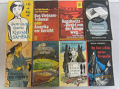 137 Bücher Taschenbücher rororo Verlag bis Seriennummer 8000