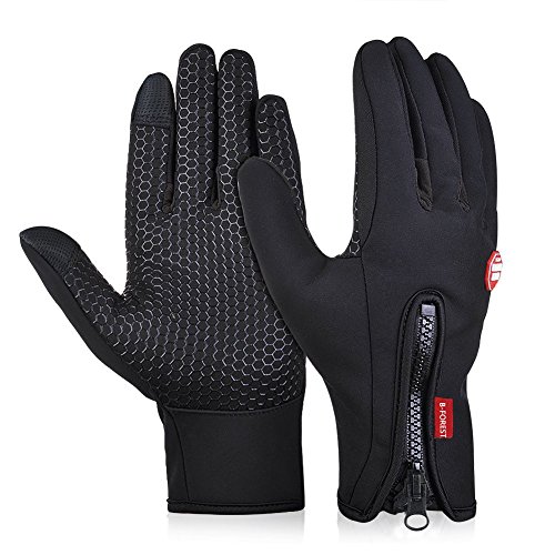Limirror wasserdichter Touchscreen Handschuhe Winter Fahrradhandschuhe Laufhandschuhe Sports Handschuhe mit Touchscreen Funktion ... (L)