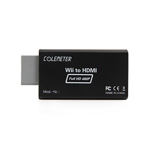 COLEMETER WII TO HDMI Converter Adapterstick 480P FULL HD Adapter Konverter Output Video 3.5mm Headphone Jack