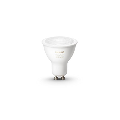 Philips Hue White Ambiance LED GU10 Spot Einzellampe, dimmbar, alle Weißschattierungen, steuerbar via App, 8718696598283