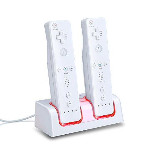 MP power @ Dual Ladegerät Dockingstation Lader Ladestation + 2 x 2800mAh Qualitäts AKKU für Nintendo Wii Remote Controller