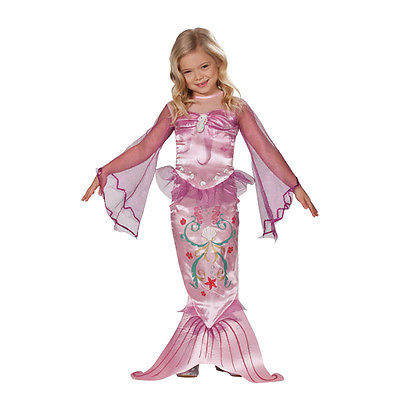 Meerjungfrau Kostüm Kinder rosa Meerjungfrauen Kinderkostüm Nixe 104-110 116-128