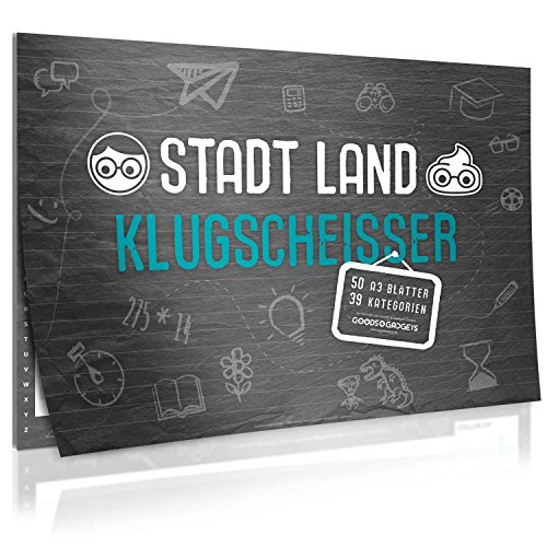 Stadt, Land, Klugscheißer - der Spiele-Klassiker Stadt Land Fluss in der XXL Neuauflage mit 39 Kategorien und vielen Spezialregeln