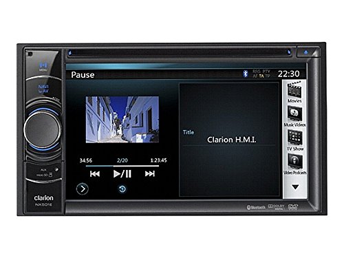 Clarion Navigation Auto Radio 2 DIN DVD USB mit Bluetooth passend für Alfa Mito 955 08/2008-12/2013 incl Einbauset Canbus + LFB