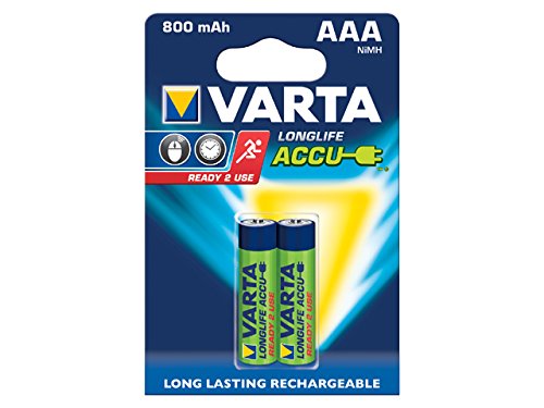 Varta Rechargeable Accu Ready2Use AAA Micro Ni-Mh Akku (2-er Pack 800 mAh)