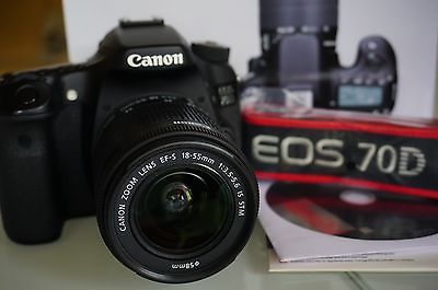 Canon EOS 70D 20.2 MP SLR-Digitalkamera - Schwarz (Kit m/ EF-S 18-55mm...