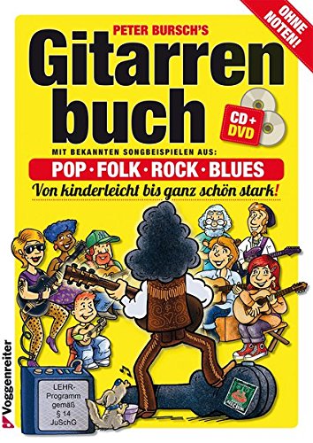 Gitarrenbuch, m. CD-Audio, Bd.1, Mit bekannten Liedbeispielen aus Pop, Folk, Rock & Blues von kinderleicht bis ganz schön stark