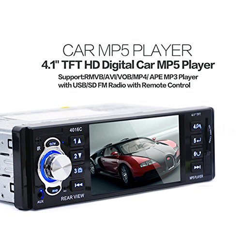 WEKSI INC® 4.1 TFT HD Digital Autoradio FM Radio MP3 MP4 MP5 Audio Video Media-Player mit USB/SD MMC Port Auto-Elektronik In-Dash
