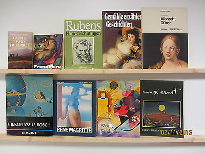 40 Bücher Maler Malerei Künstler Gemälde Dürer Bosch Magritte Kandinsky Rubens