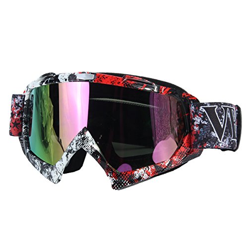 Skibrille,CAMTOA Outdoor PC Sportbrille zweistöckig Antifog Wasserdicht Snowboardbrille UV-Beständigkeit Stoßfest UV 400 Radsportbrille Sonnebrille für Damen Herren Jungen Mädchen Skibrillen Blau-Cremefarbig