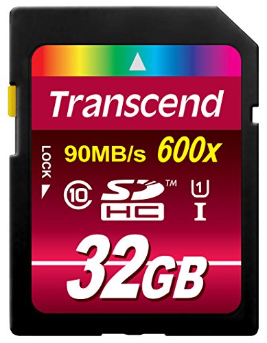 Transcend Ultimate-Speed SDHC Class 10 UHS-1 32GB Speicherkarte (bis 90MB/s Lesen)