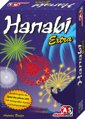 ABACUSSPIELE 04135 - Hanabi Extra, inkl. Kartenhalter und großer Karten, Sonder-Edition vom Spiel des Jahres 2013
