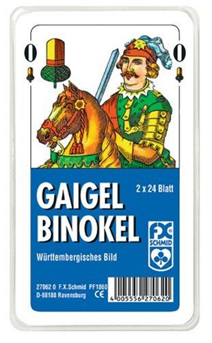 Ravensburger 27062 - Gaigel/Binokel - Württembergisches Bild - 2x24 Blatt, glasklares Etui