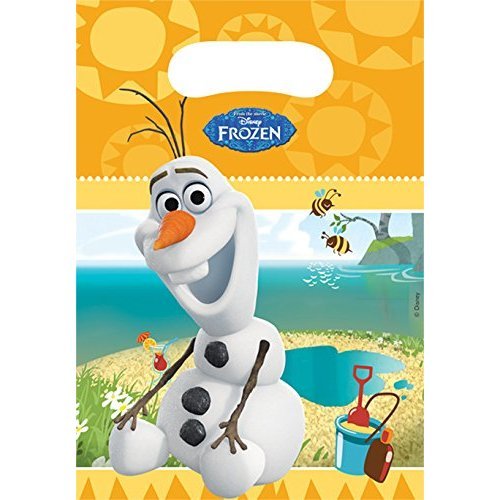 Disney Frozen Partytüten, 6 Stück mit Sommer Olaf
